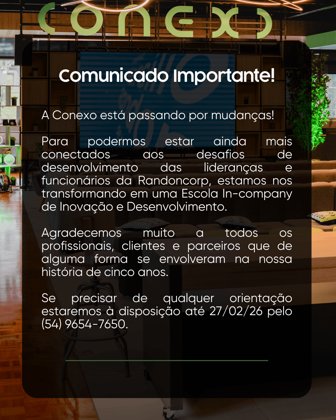 Comunicado Importante